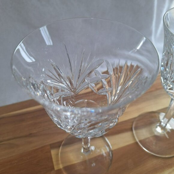 Gorham Crystal Cherrywood Water Goblet Glassware‎ Clear Stemware 7 Inch Set of 2 - Picture 4 of 11